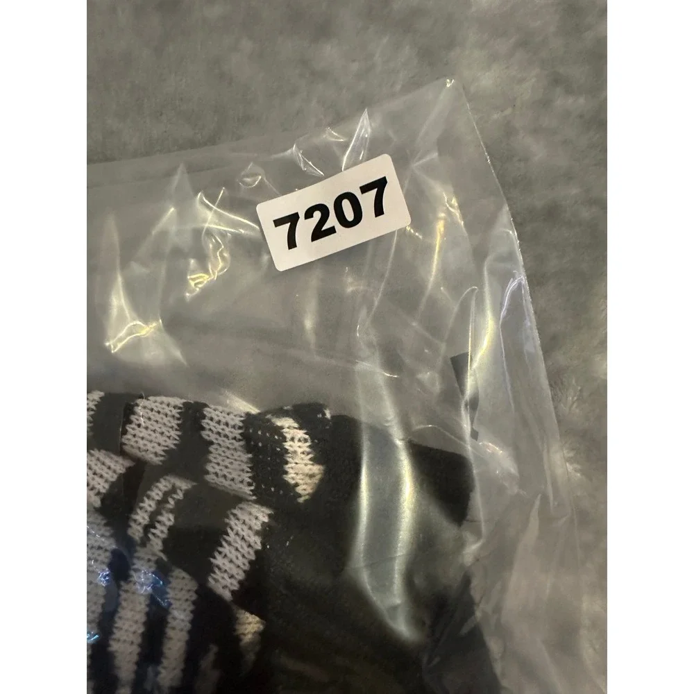 Unbranded Dog Sweater S Black White Zebra Print Knit Pet Apparel 7207